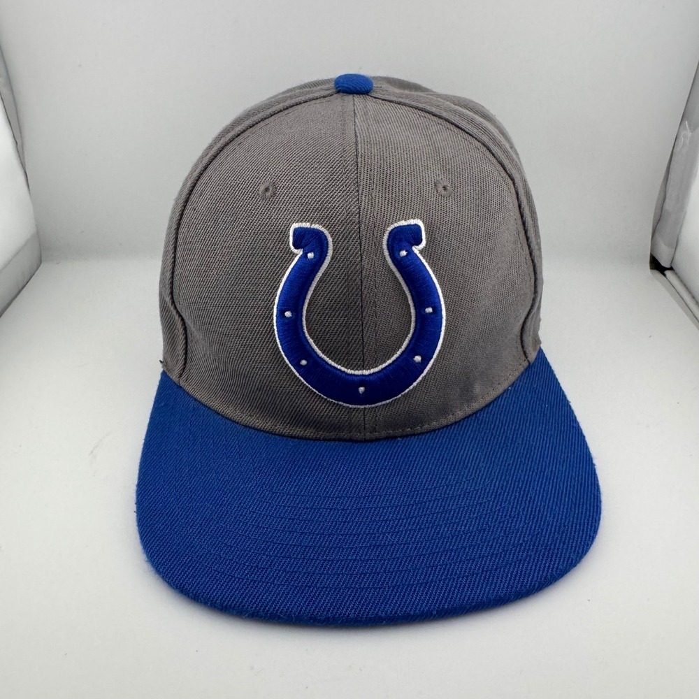 New Era Indianapolis Colts Hat Mens OSFM Grey Blue 9FIFTY Snapback NFL Cap